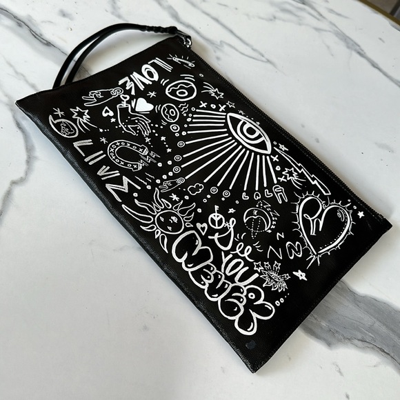 Rebecca Minkoff Evil Eye Graffiti Zip Clutch - Picture 2 of 11